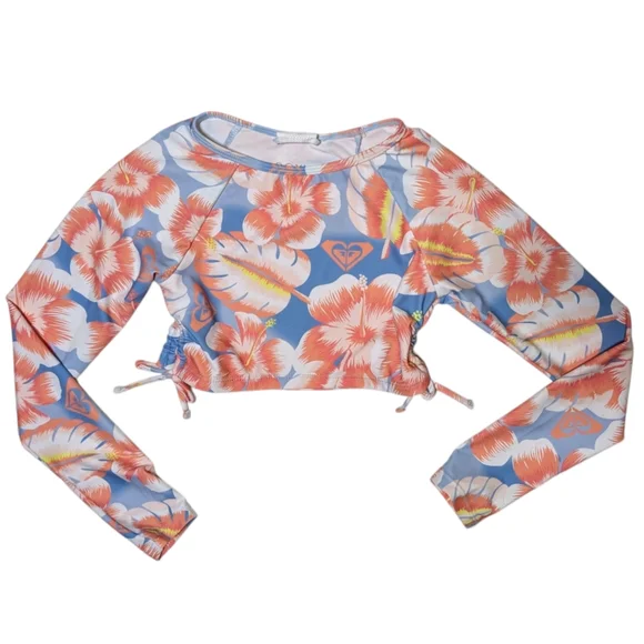 Roxy Cropped Floral Rashguard - Picture 2 of 7